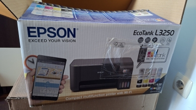 Imprimantă, inkjet color Epson EcoTank L3250, WiFi, USB.